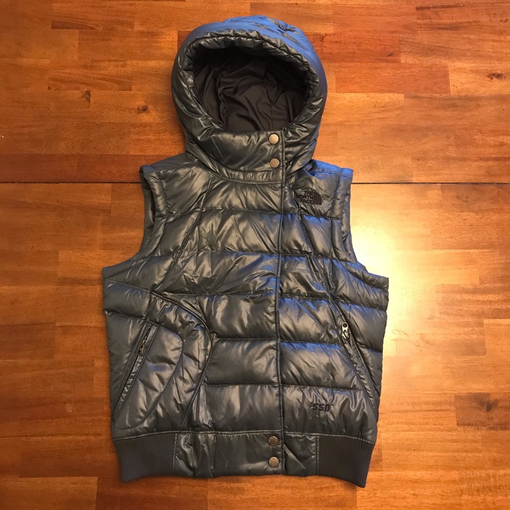 North Face 550 Goose Down Puffer Vest hooded